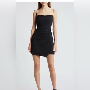 Chic Asymmetrical Black Dress